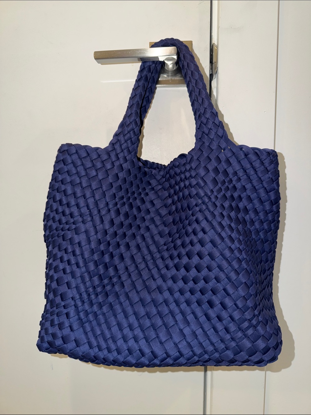Ah-dorned Purple Lily Woven Neoprene Tote